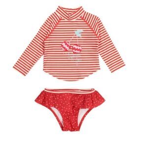 Jessica Simpson Cherry 2 Piece Rash Guard Set